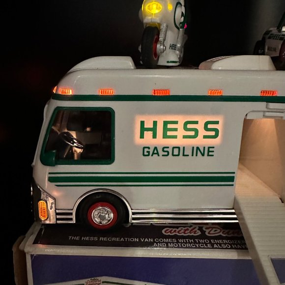 Hess Recreation Van Dune Buggy Motorcycle Lights 1998 Loading Ramp Friction Moto - Picture 4 of 10